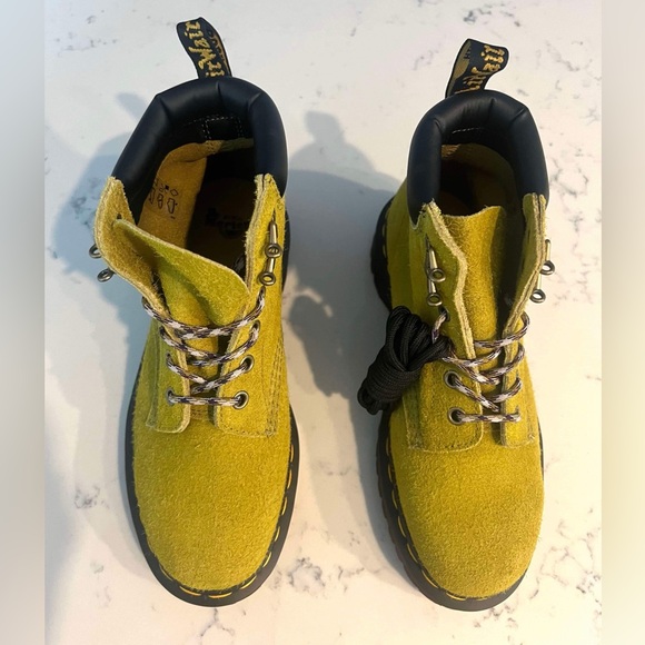 Dr.Martens  Men’s SZ.12 Ben Suede In Moss Green Boots Lace Up New - Picture 4 of 15
